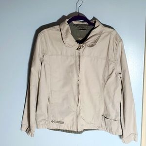 Columbia tan canvas cotton jacket size xl